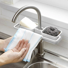 Load image into Gallery viewer, Storage Organizer for Kitchen Sink Faucet Sponge Soap Cloth Drain Rack Holder Shelf
