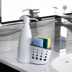 Multi-function Kitchen Bathroom Liquid Detergent Storage Box Cleaning Sponge Soap Holder Two-in-one Packaging Bottle