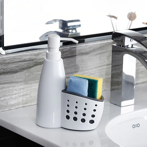 Hanging Drain Basket Bathroom Shower Storage Basket Tray Sponge Holder Organizer Shower Storage Shelf