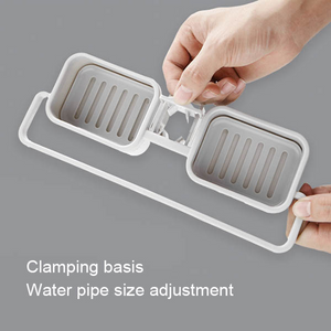 Storage Organizer for Kitchen Sink Faucet Sponge Soap Cloth Drain Rack Holder Shelf