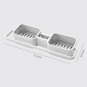 Storage Organizer for Kitchen Sink Faucet Sponge Soap Cloth Drain Rack Holder Shelf